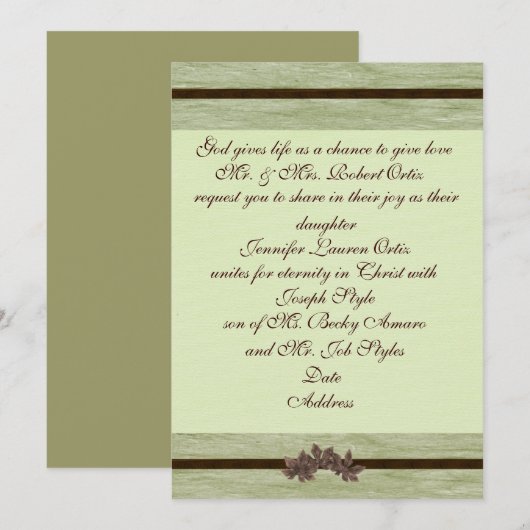 Religiöse Einladung (Vorne/Hinten)