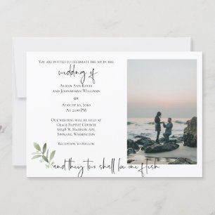 Religiöse Einladung 2 Foto Hochzeit