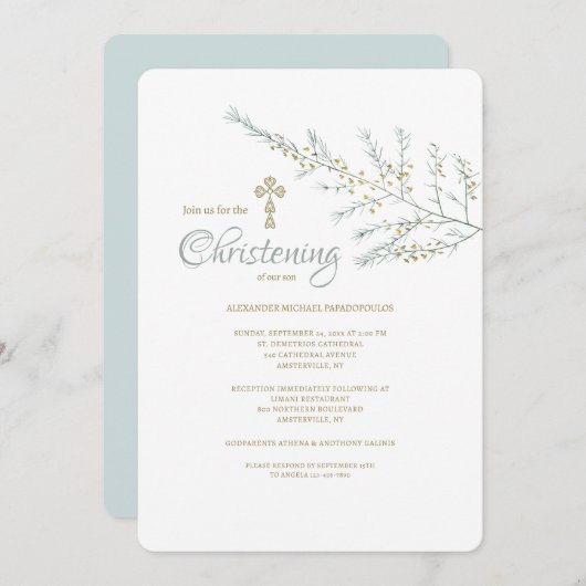 Religiöse Einladung einer empfindlichen Zweigstell (Vorne/Hinten)