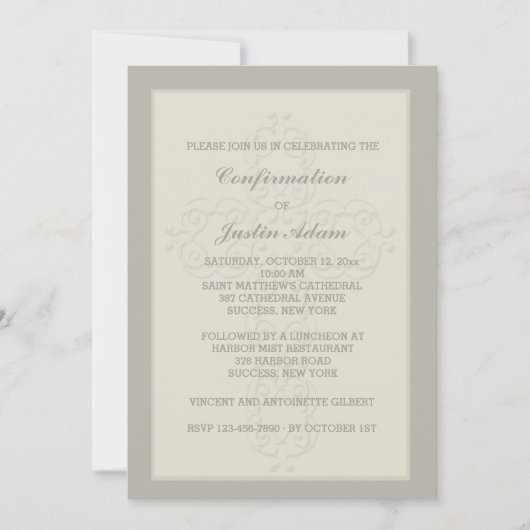 Religiöse Einladung über Wasserzeichen (Vorderseite)