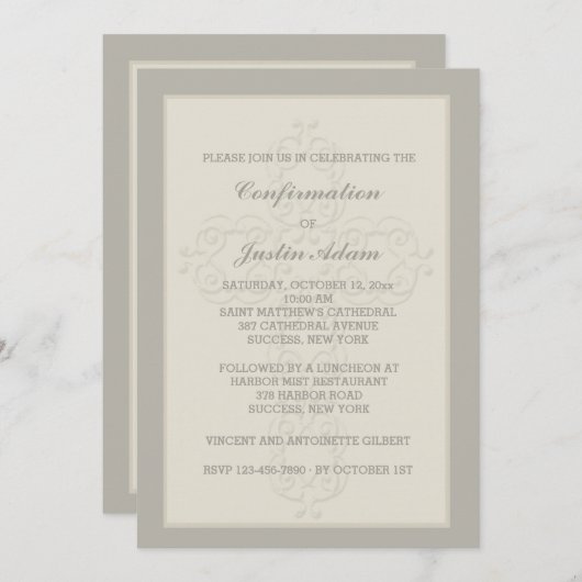 Religiöse Einladung über Wasserzeichen (Vorne/Hinten)