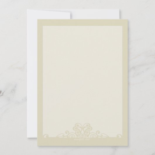 religiöse Einladung von Creme (Rückseite)