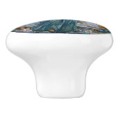 Religiöse, elegante Imitate aus Buntglas Angel Keramikknauf (Seitenansicht)