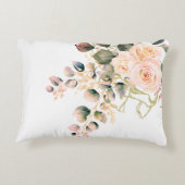 Religiöse Elegante Rose Rosa Wash Cross Dekokissen (Rückseite)