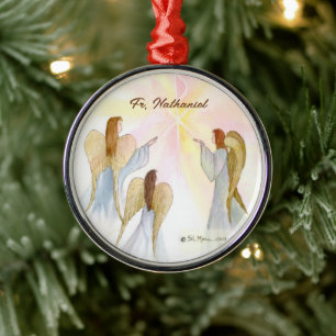 Religiöse Engel Personalisiert Ornament Aus Metall