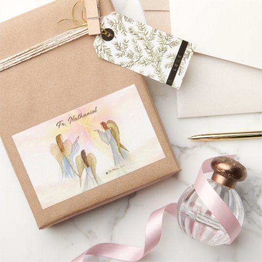 Religiöse Engel Personalisiert Rechteckiger Aufkleber (Schenken)