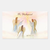Religiöse Engel Personalisiert Rechteckiger Aufkleber (Vorderseite)