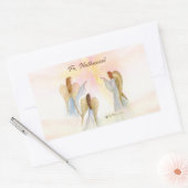 Religiöse Engel Personalisiert Rechteckiger Aufkleber (Umschlag)