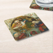 Religiöse Epiphany Jesus Mary Joseph Weihnachten Rechteckiger Pappuntersetzer (angewinkelt)