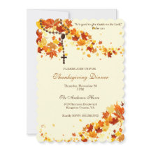 Religiöse Erntedank Dinner Rosary Blätter