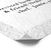 Religiöse Feier des Lebens Gewohntes Foto Beerdigu Poster (Ecke)