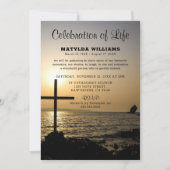 Religiöse Feier des Lebens | Sunset Memorial Einladung (Vorderseite)
