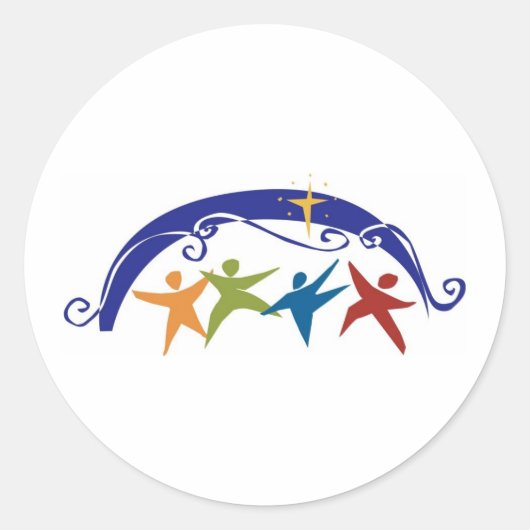 Religiöse Feierlichkeiten Runder Aufkleber (Vorderseite)