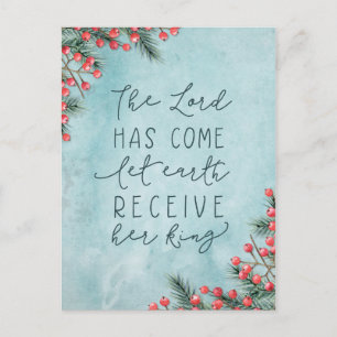 Religiöse Festtage Wasserfarben Weihnachten Kein F Postkarte