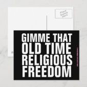 Religiöse Freiheit Christliche Postkarten (Vorne/Hinten)
