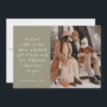 Religiöse, frohe Weihnachten, Christliches Foto Feiertagskarte<br><div class="desc">Religiöse, Christliche, frohe Weihnachten, Saisongrün, glücklicher Urlaub, frohe Weihnachten, Eukalyptus grün Thema. ( Eine stille Nacht, ein Stern oben, ein gesegnetes Geschenk der Hoffnung und Liebe. Ein gesegnetes Weihnachten für dich! ) Feiern Sie die Saison mit dieser Familienkarte (gedruckter und / oder digitaler Download, Gruß per E-Mail, als Anhang) Es...</div>