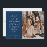 Religiöse, frohe Weihnachten, Christliches Foto Feiertagskarte<br><div class="desc">Religiöse, Christliche, frohe Weihnachten, Saisongrüße, glücklicher Urlaub, frohe Weihnachten, Navy Blue Thema. ( Eine stille Nacht, ein Stern oben, ein gesegnetes Geschenk der Hoffnung und Liebe. Ein gesegnetes Weihnachten für dich! ) Feiern Sie die Saison mit dieser Familienkarte (gedruckter und / oder digitaler Download, Gruß per E-Mail, als Anhang) Es...</div>