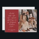 Religiöse, frohe Weihnachten, Christliches Foto Feiertagskarte<br><div class="desc">Religiöse, Christliche, frohe Weihnachten, Saisongrüße, glücklicher Urlaub, frohe Weihnachten, rote Themen. ( Eine stille Nacht, ein Stern oben, ein gesegnetes Geschenk der Hoffnung und Liebe. Ein gesegnetes Weihnachten für dich! ) Feiern Sie die Saison mit dieser Familienkarte (gedruckter und / oder digitaler Download, Gruß per E-Mail, als Anhang) Es ist...</div>