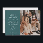 Religiöse, frohe Weihnachten, Christliches Foto Feiertagskarte<br><div class="desc">Religiöse, Christliche, frohe Weihnachten, Saisongrün, glücklicher Urlaub, frohe Weihnachten, smaragdgrünes Thema. ( Eine stille Nacht, ein Stern oben, ein gesegnetes Geschenk der Hoffnung und Liebe. Ein gesegnetes Weihnachten für dich! ) Feiern Sie die Saison mit dieser Familienkarte (gedruckter und / oder digitaler Download, Gruß per E-Mail, als Anhang) Es ist...</div>