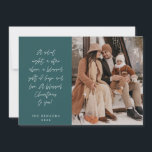 Religiöse, frohe Weihnachten, Christliches Foto Feiertagskarte<br><div class="desc">Religiöse, Christliche, frohe Weihnachten, Saisongrün, glücklicher Urlaub, frohe Weihnachten, smaragdgrünes Thema. ( Eine stille Nacht, ein Stern oben, ein gesegnetes Geschenk der Hoffnung und Liebe. Ein gesegnetes Weihnachten für dich! ) Feiern Sie die Saison mit dieser Familienkarte (gedruckter und / oder digitaler Download, Gruß per E-Mail, als Anhang) Es ist...</div>