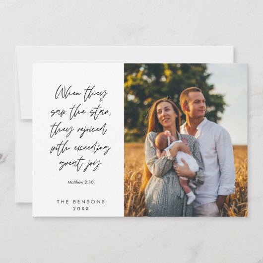 Religiöse, frohe Weihnachten, Christliches Foto Feiertagskarte (Vorderseite)