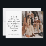 Religiöse, frohe Weihnachten, Christliches Foto Feiertagskarte<br><div class="desc">Religiöse, Christliche, frohe Weihnachten, Saisongrüße, glücklicher Urlaub, frohe Weihnachten, Schwarz-Weiß-Thema. ( Eine stille Nacht, ein Stern oben, ein gesegnetes Geschenk der Hoffnung und Liebe. Ein gesegnetes Weihnachten für dich! ) Feiern Sie die Saison mit dieser Familienkarte (gedruckter und / oder digitaler Download, Gruß per E-Mail, als Anhang) Es ist vollständig...</div>