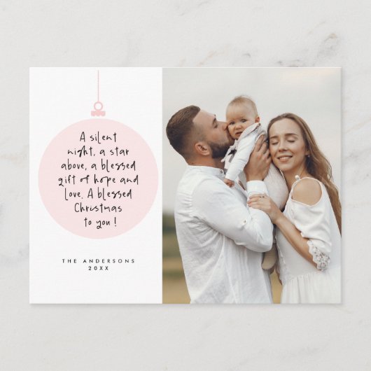 Religiöse, frohe Weihnachten, Christliches Foto Postkarte (Vorderseite)