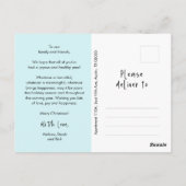 Religiöse, frohe Weihnachten, Christliches Foto Postkarte (Rückseite)