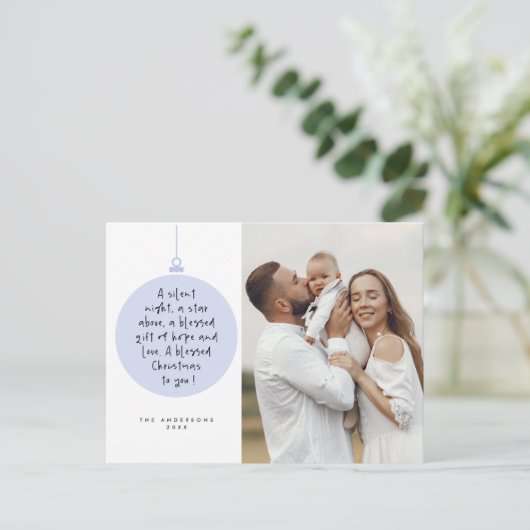 Religiöse, frohe Weihnachten, Christliches Foto Postkarte (Stehend Vorderseite)