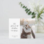 Religiöse, frohe Weihnachten, Christliches Foto Postkarte (Stehend Vorderseite)