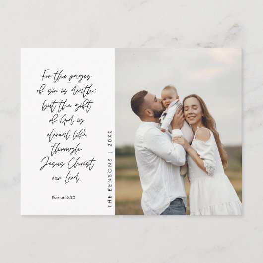 Religiöse, frohe Weihnachten, Christliches Foto Postkarte (Vorderseite)