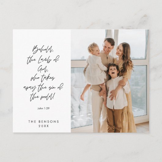 Religiöse, frohe Weihnachten, Christliches Foto Postkarte (Vorderseite)