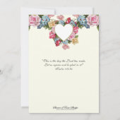 Religiöse Geburt Rosary Katholic Floral Einladung (Rückseite)