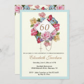 Religiöse Geburt Rosary Katholic Floral Einladung (Vorne/Hinten)