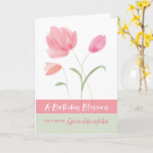 Religiöse Geburtstagsköpferin Segen Pink Karte (Gelbe Blume)