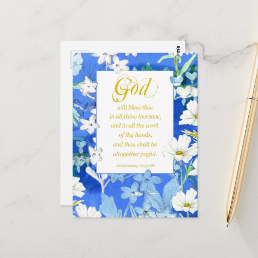 Religiöse Geburtstagskurse Postkarte (Vorderseite/Rückseite Beispiel)