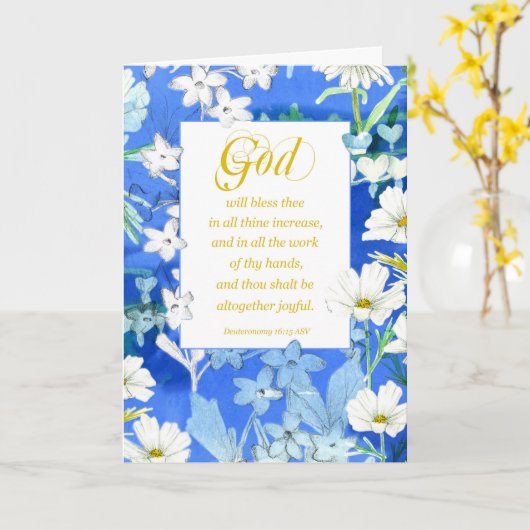 Religiöse Geburtstagsschrift Deuteronomie-Blume Karte (Gelbe Blume)