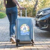 Religiöse gesegnete Jungfrau Mary Floral Wreath Vi Aufkleber (Koffer Insitu)