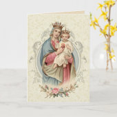 Religiöse gesegnete Jungfrau Mary Jesus Karte (Gelbe Blume)