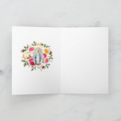 Religiöse, gesegnete Jungfrau Mary Pink Roses Karte (Innenseite)