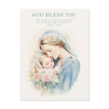 Religiöse gesegnete Mutter Mary Baby Jesus Floral