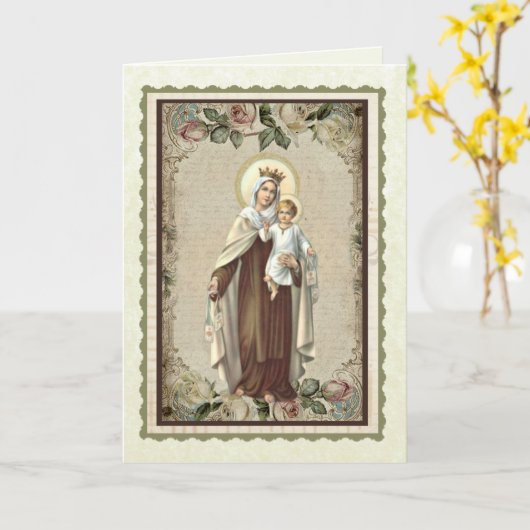 Religiöse gesegnete Mutter Mary unsere Dame das Karte (Gelbe Blume)