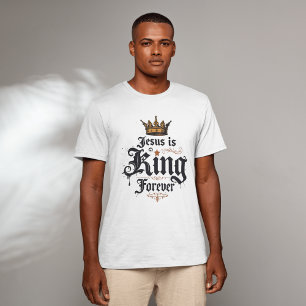 Religiöse Goldkrone Jesus ist König für immer T-Shirt