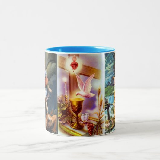 RELIGIÖSE GRAFIK-TASSE ZWEIFARBIGE TASSE (Mittel)
