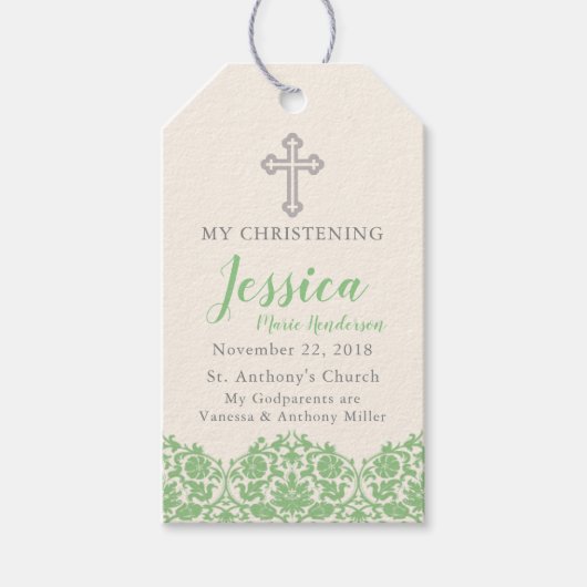 Religiöse Green Tag Geschenkanhänger (Vorderseite)