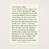 Religiöse Großeltern Gebet Heilige Karte katholisc (Rückseite)