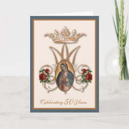 Religiöse Guadalupe Jungfrau Mary Rote Rosen Karte