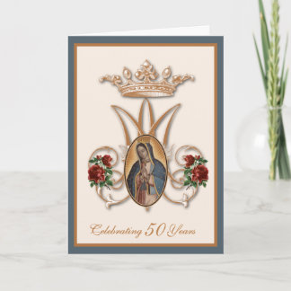 Religiöse Guadalupe Jungfrau Mary Rote Rosen Karte