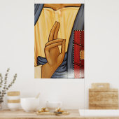 Religiöse Hand Signal Art Poster (Küche)
