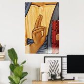 Religiöse Hand Signal Art Poster (Heimbüro)